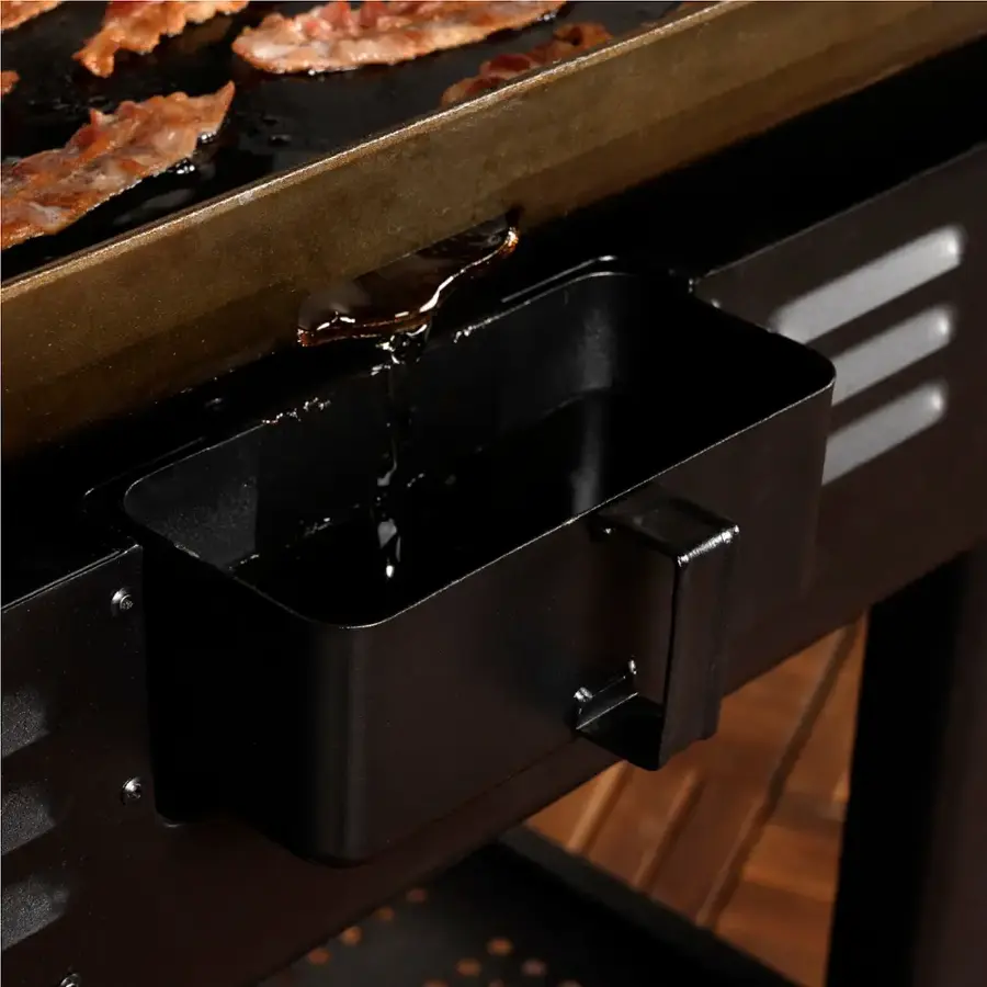 Alt View 17. Blackstone - Original 36-in. Outdoor Omnivore Griddle with Hood and Folding Shelves - Black.