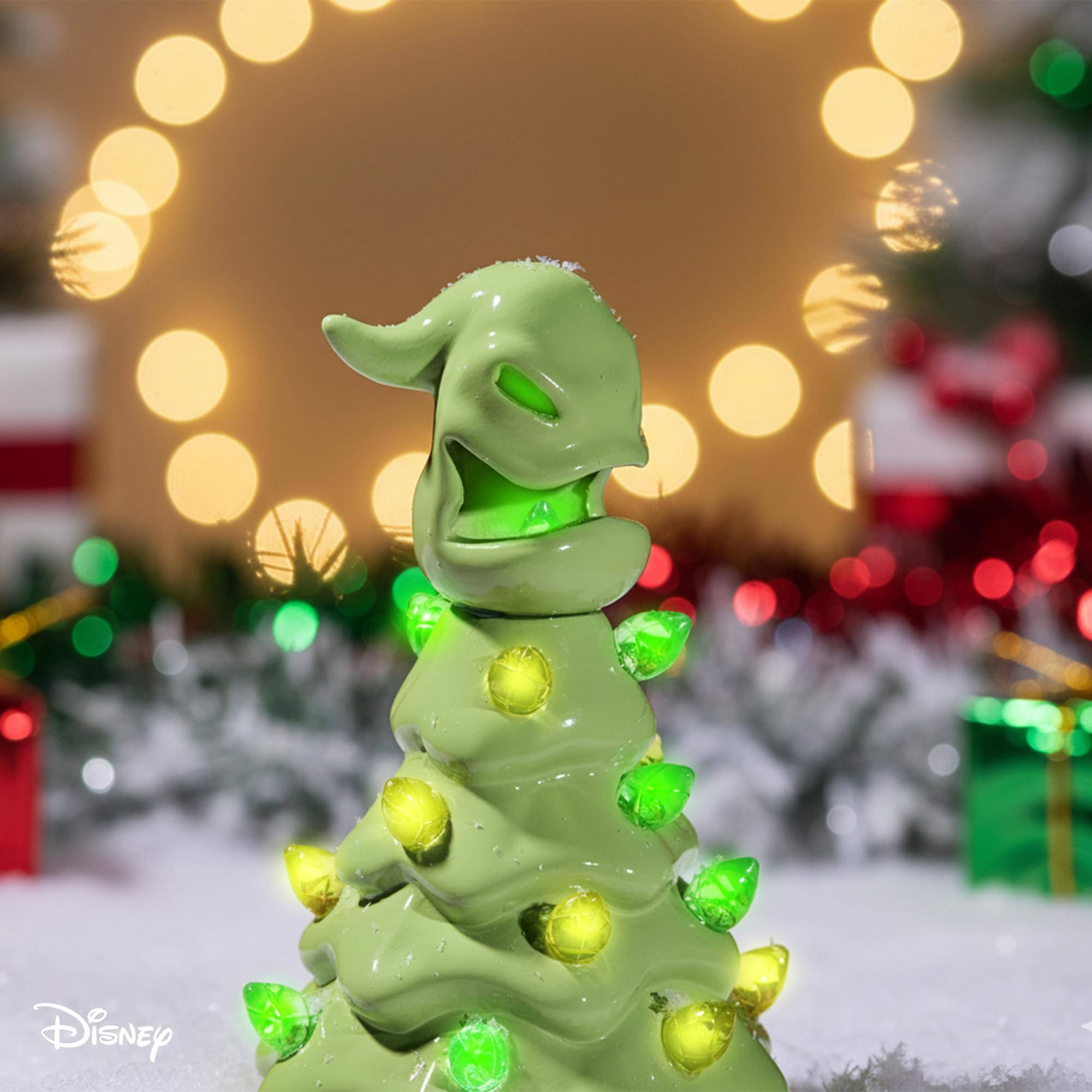 Alt View 4. Ukonic - Disney The Nightmare Before Christmas Oogie Light-Up Ceramic Christmas Tree - Green.