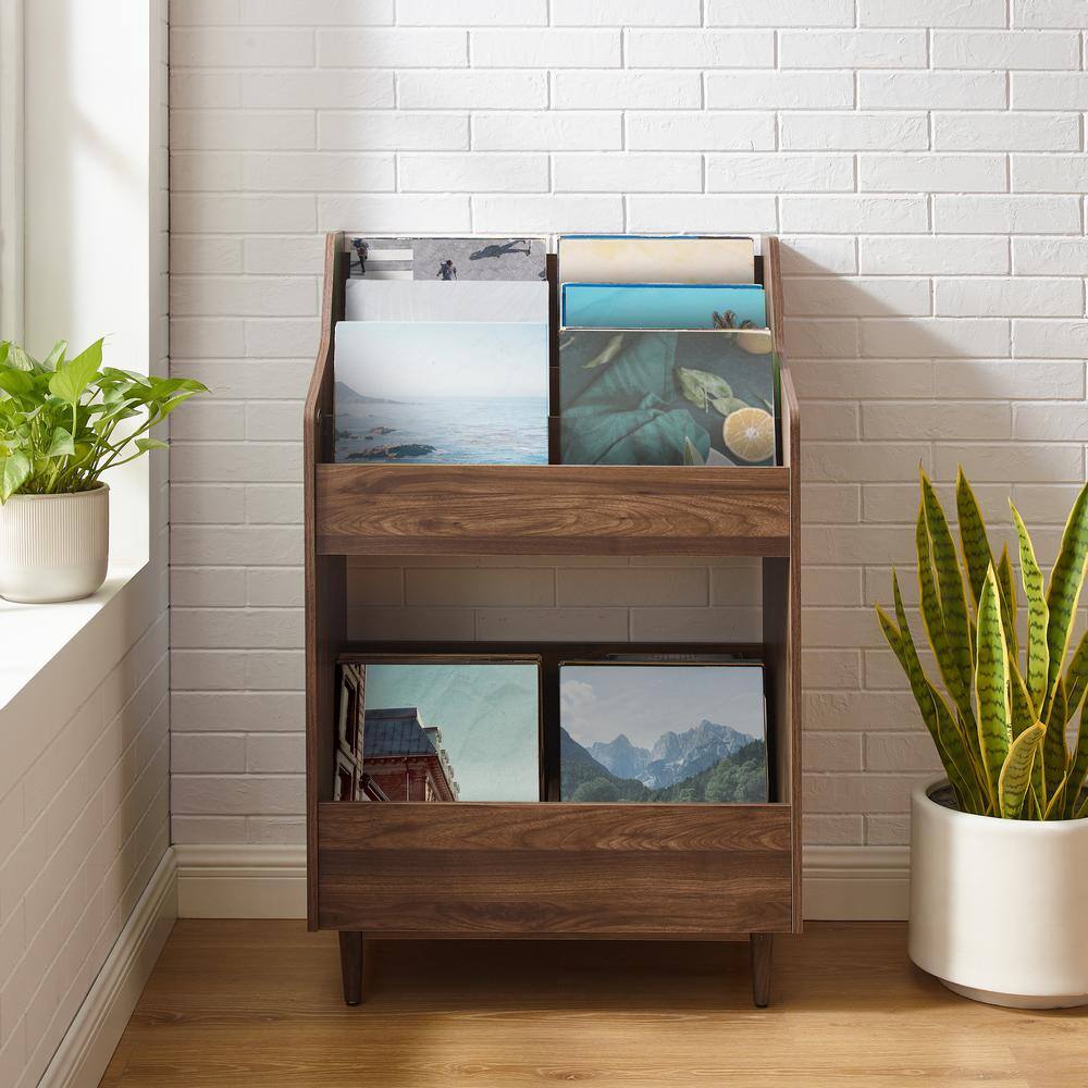 Alt View 7. Crosley Furniture - Liam Vinyl Record Storage Stand - Walnut.