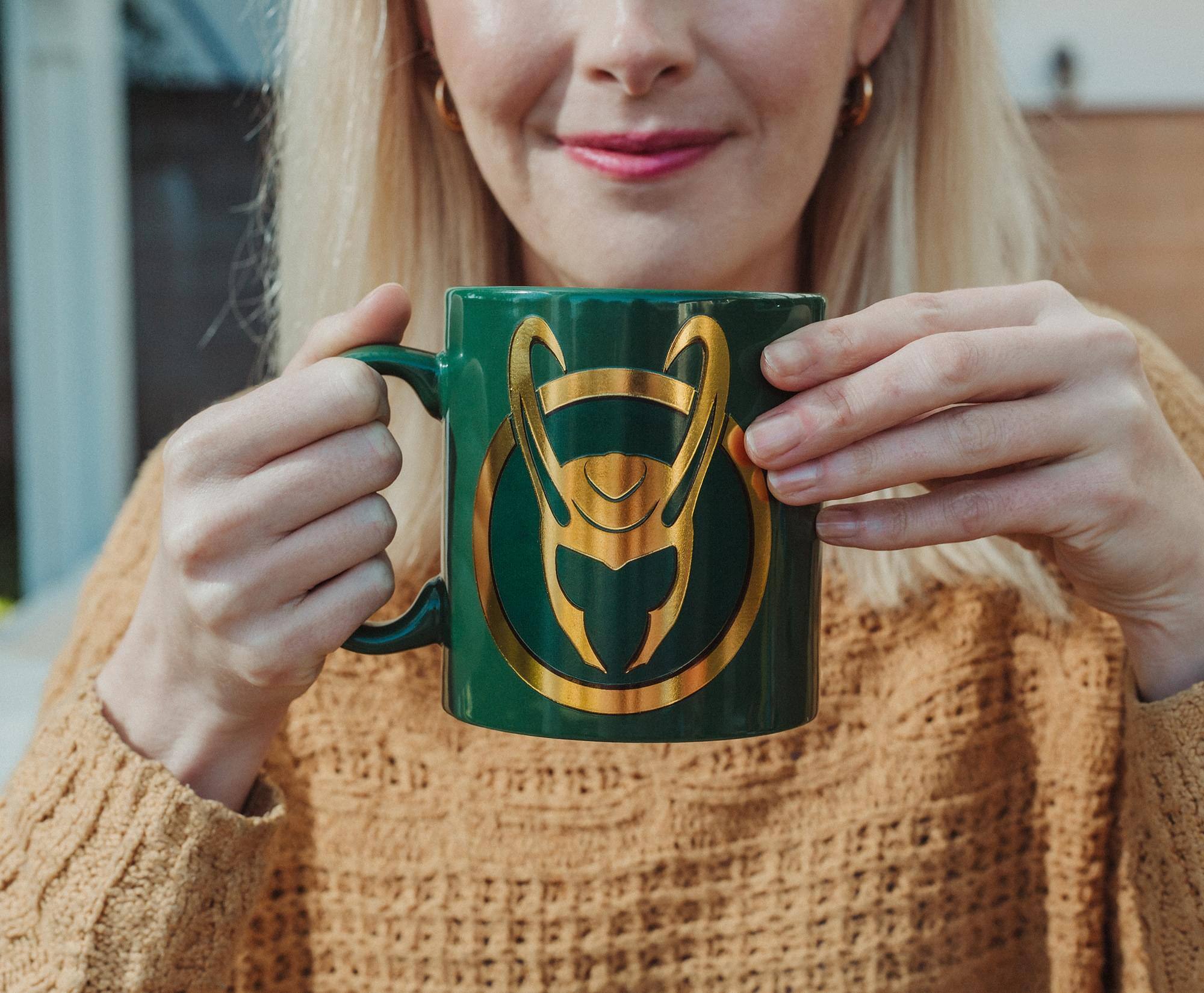 Alt View 5. Silver Buffalo - Marvel Studios Loki Foil Embossed Ceramic Mug | Holds 20 Ounces - Green.
