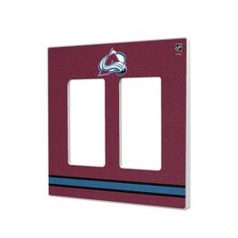 Keyscaper - Colorado Avalanche Double Rocker Lightswitch Plate - Multicolor