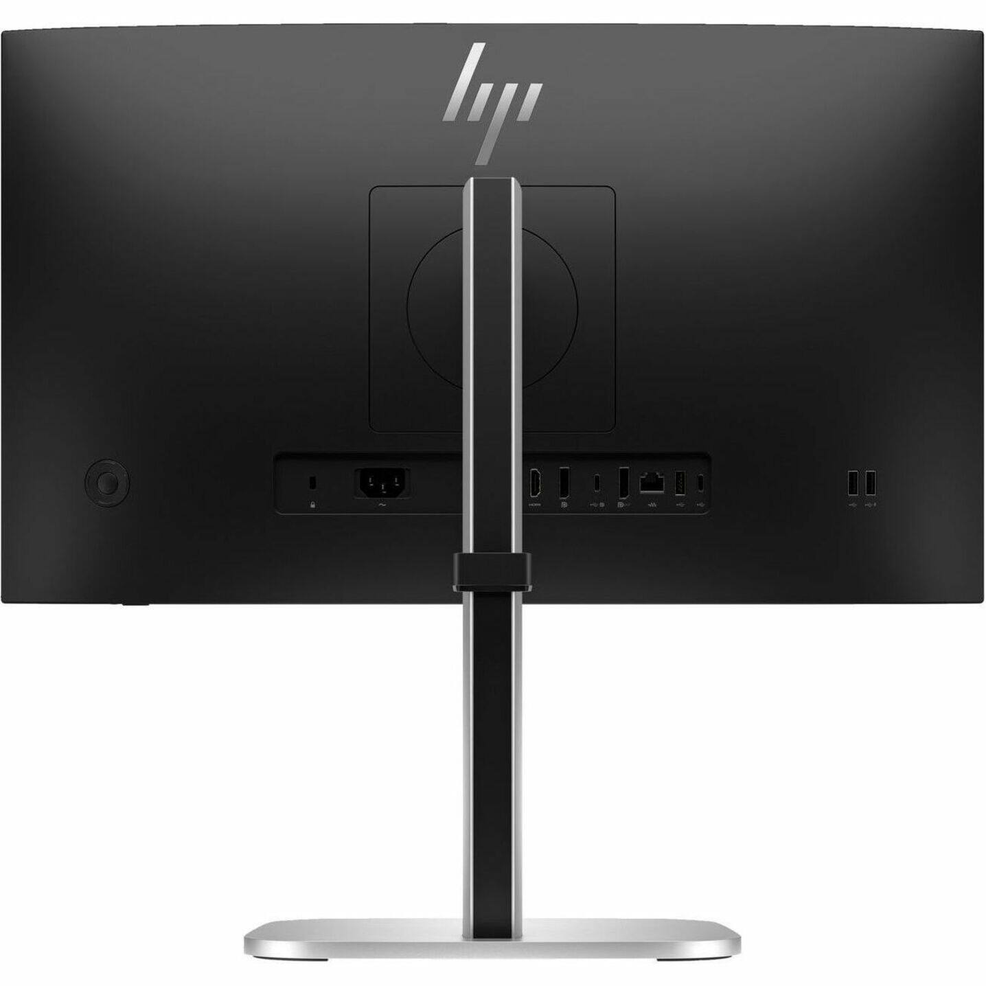 Alt View 11. HP - 23.8" IPS LCD FHD 100Hz Monitor (USB) - Sleek Black, Silver, Dual Color.