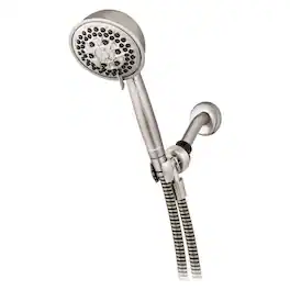 Waterpik - PowerPluse Massage 7 settings Handheld Showerhead 1.8 gpm - Brushed Nickel