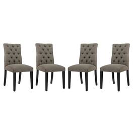 Duchess Fabric Dining Chair Set of 4 by Modway - Granite