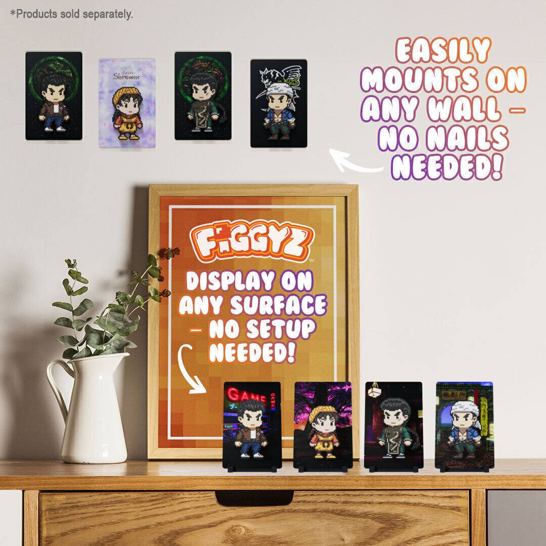 *Products sold separately.

EASILY MOUNTS ON ANY WALL - NO NAILS NEEDED!

FIGGYZ DISPLAY ON ANY SURFACE - NO SETUP NEEDED!

GAME 3