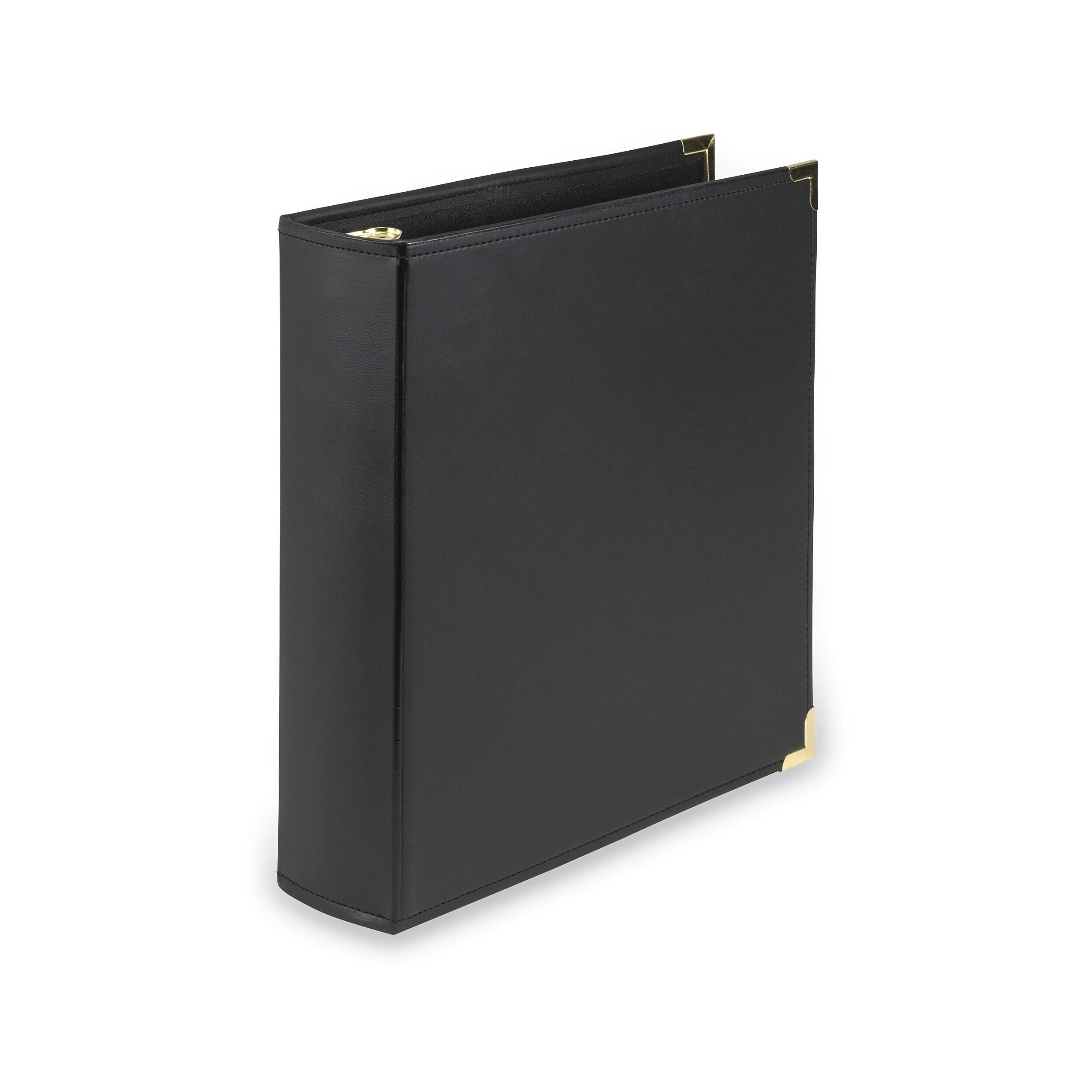 Front. Samsill - Samsill Classic Executive 2" Non-View Binder, 3-Ring , Black (SAM15160) - Black.
