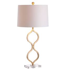 Jonathan Y - Levi 31.5" Metal/Crystal LED Table Lamp - Gold Painting