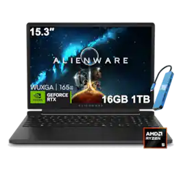 Alienware - 15.3" FHD+ Gaming Laptop - AMD Ryzen 200 Series R5 220 2026 - 16GB Memory - NVIDIA GeForce RTX 4050 6GB - 1TB Storage - Black