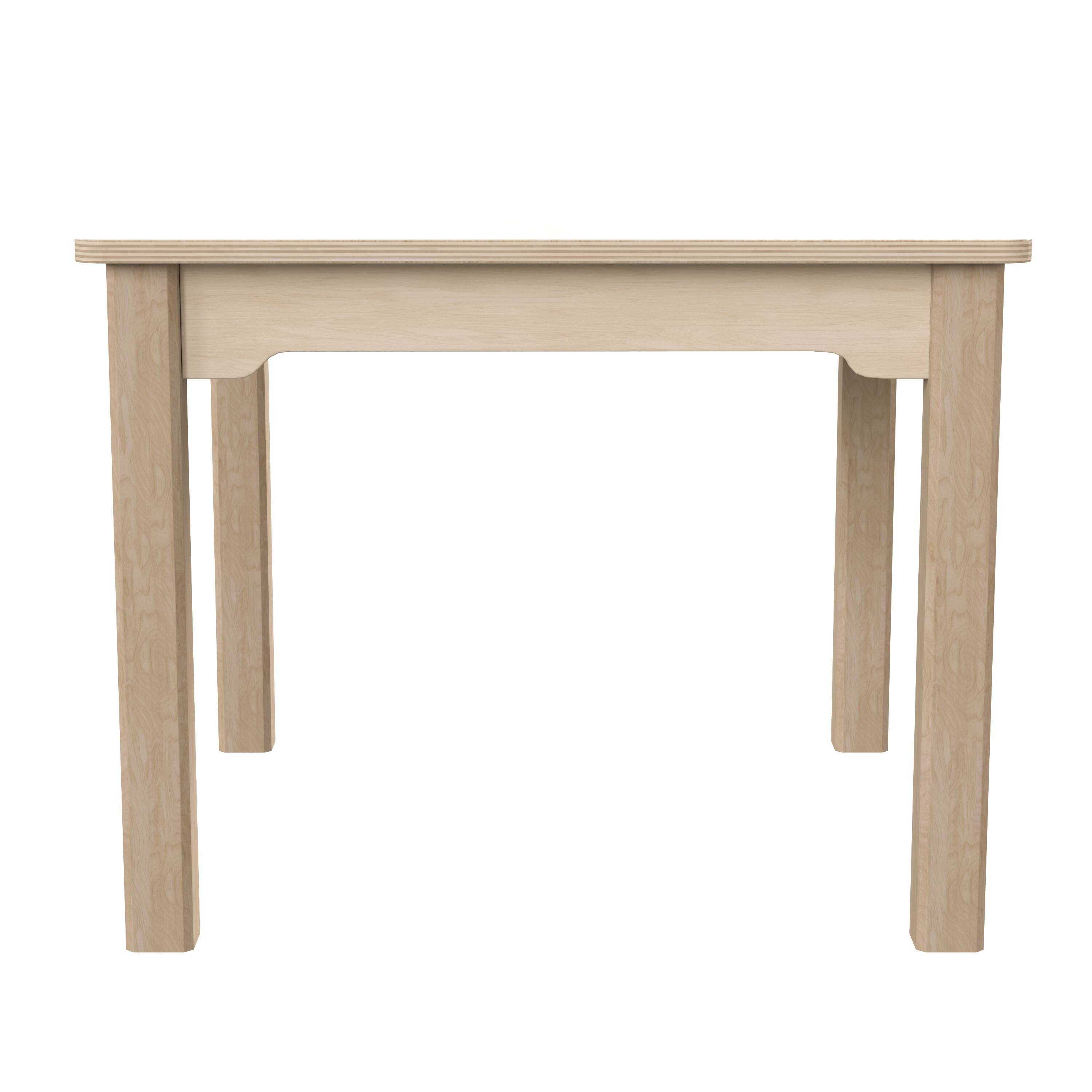 Left. Flash Furniture - Bright Beginnings Commercial Grade Wooden Square Preschool Classroom Activity Table, (23.5"W x 18"H), Beech - Natural.