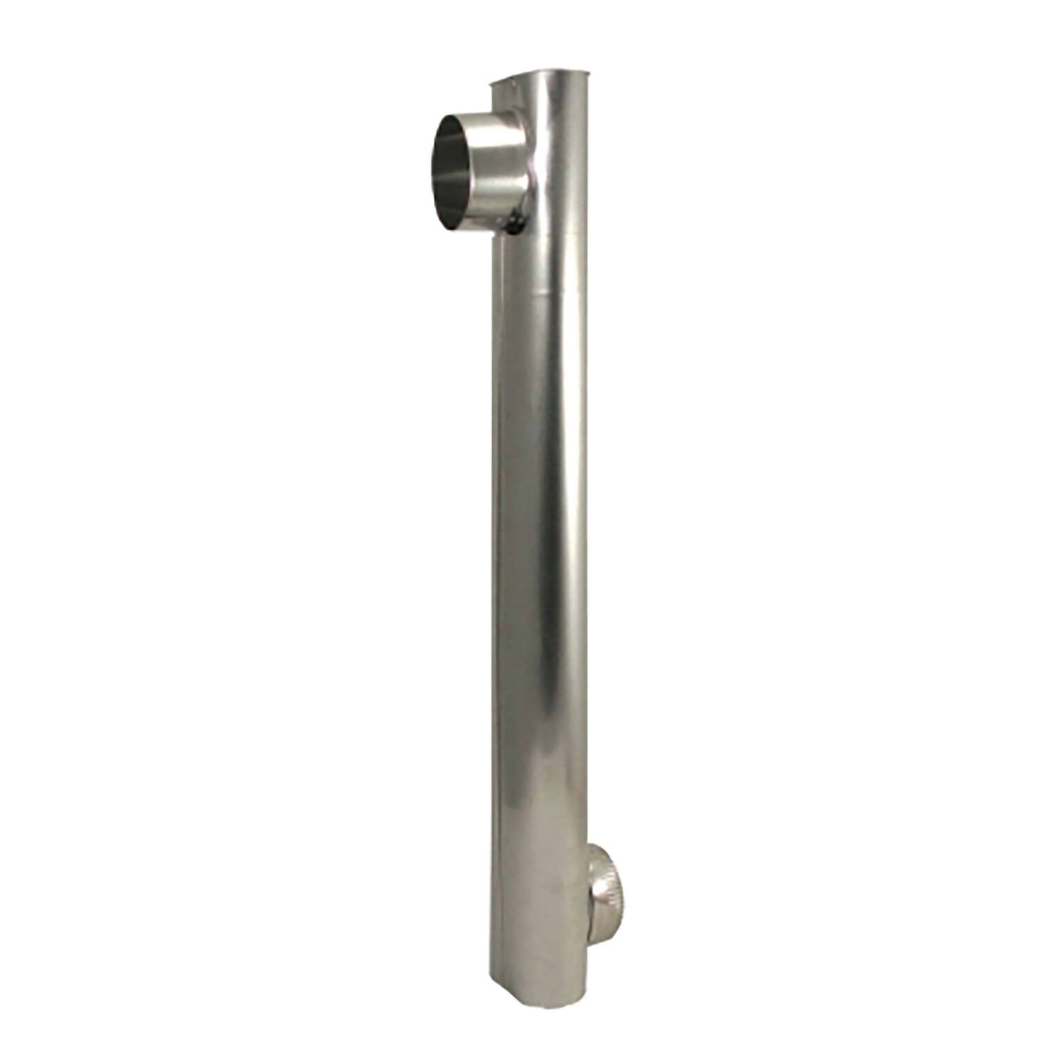 Angle. Deflecto - Skinny Duct Telescoping 27" to 48" Aluminum Dryer Vent.