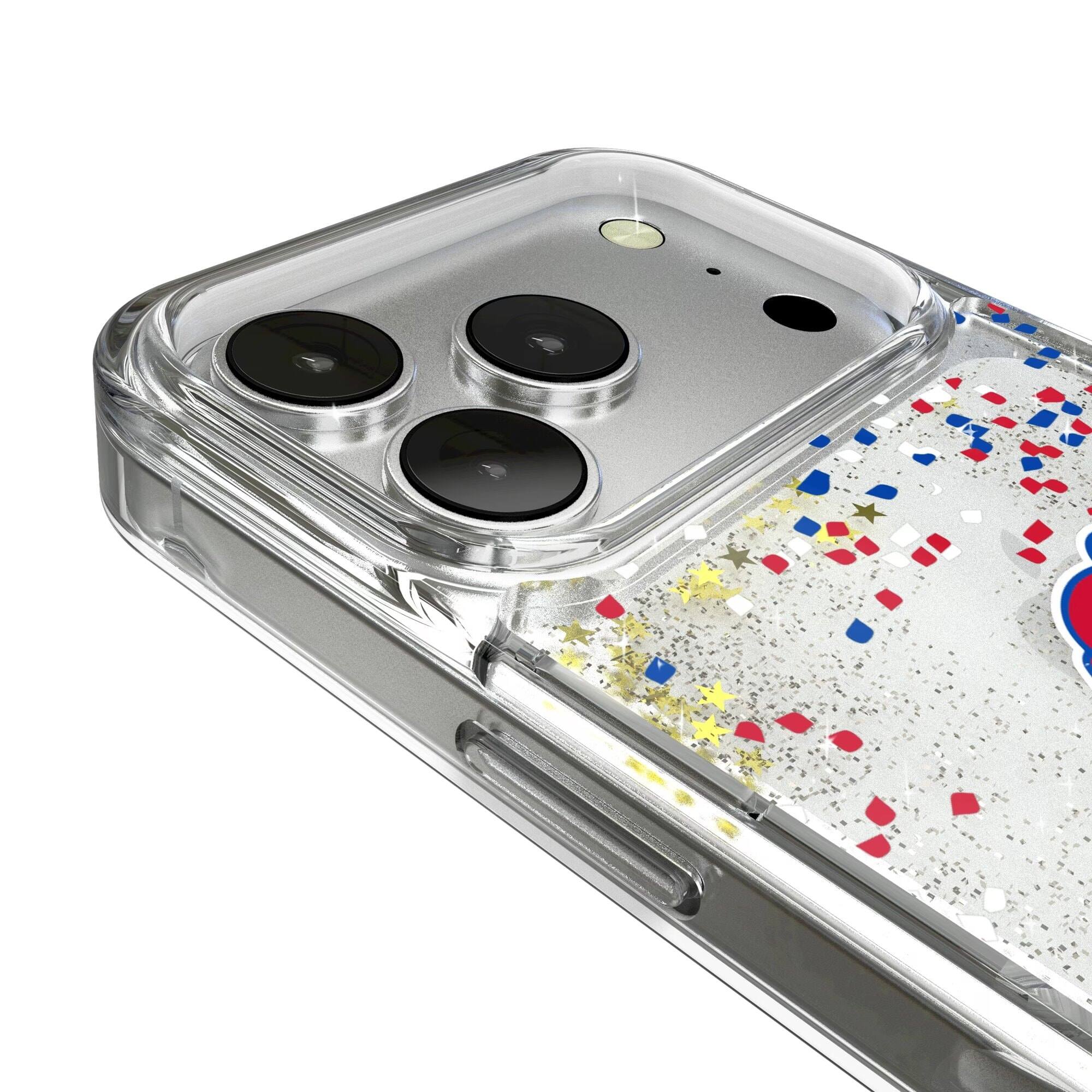 Alt View 2. Keyscaper - Kansas Jayhawks iPhone Glitter Confetti Design Case - 12 Pro Max - Multicolor.