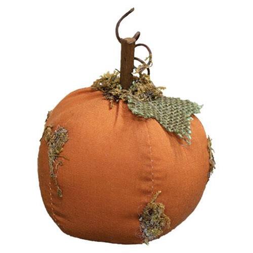 Left. BreeBe - Mossy Stuffed Pumpkin 3.25" x 3.75" 2 Asstd. - Multi.