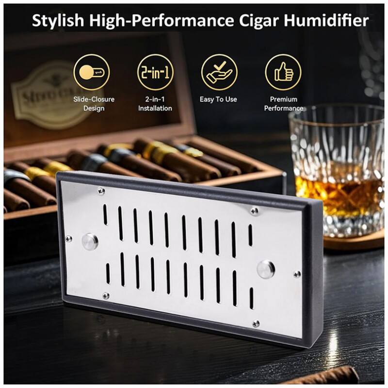 Stylish High-Performance Cigar Humidifier

- Slide-Closure Design
- 2-in-1 Installation
- Easy To Use
- Premium Performance