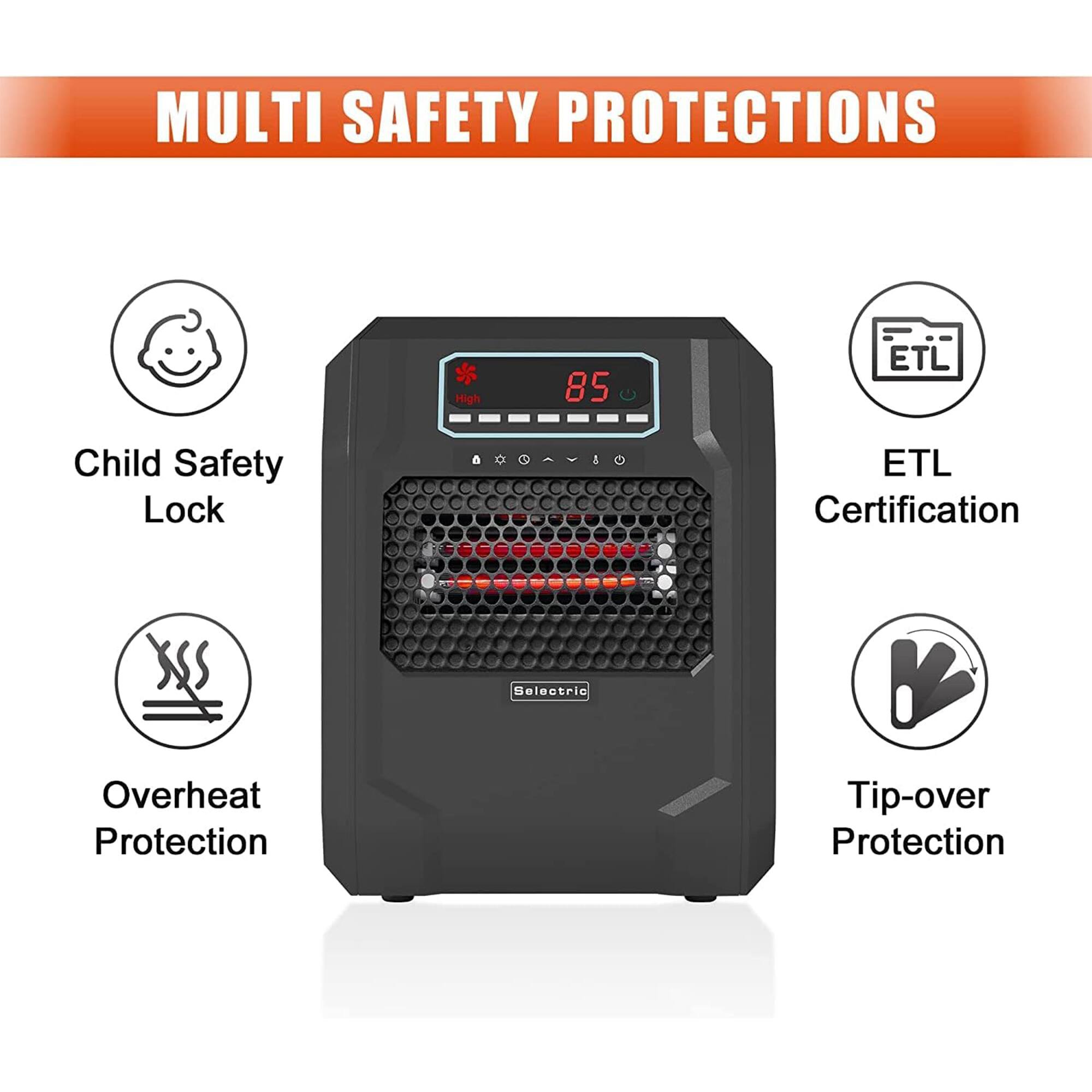 MULTI SAFETY PROTECTIONS

- Child Safety Lock
- ETL Certification
- Overheat Protection
- Tip-over Protection