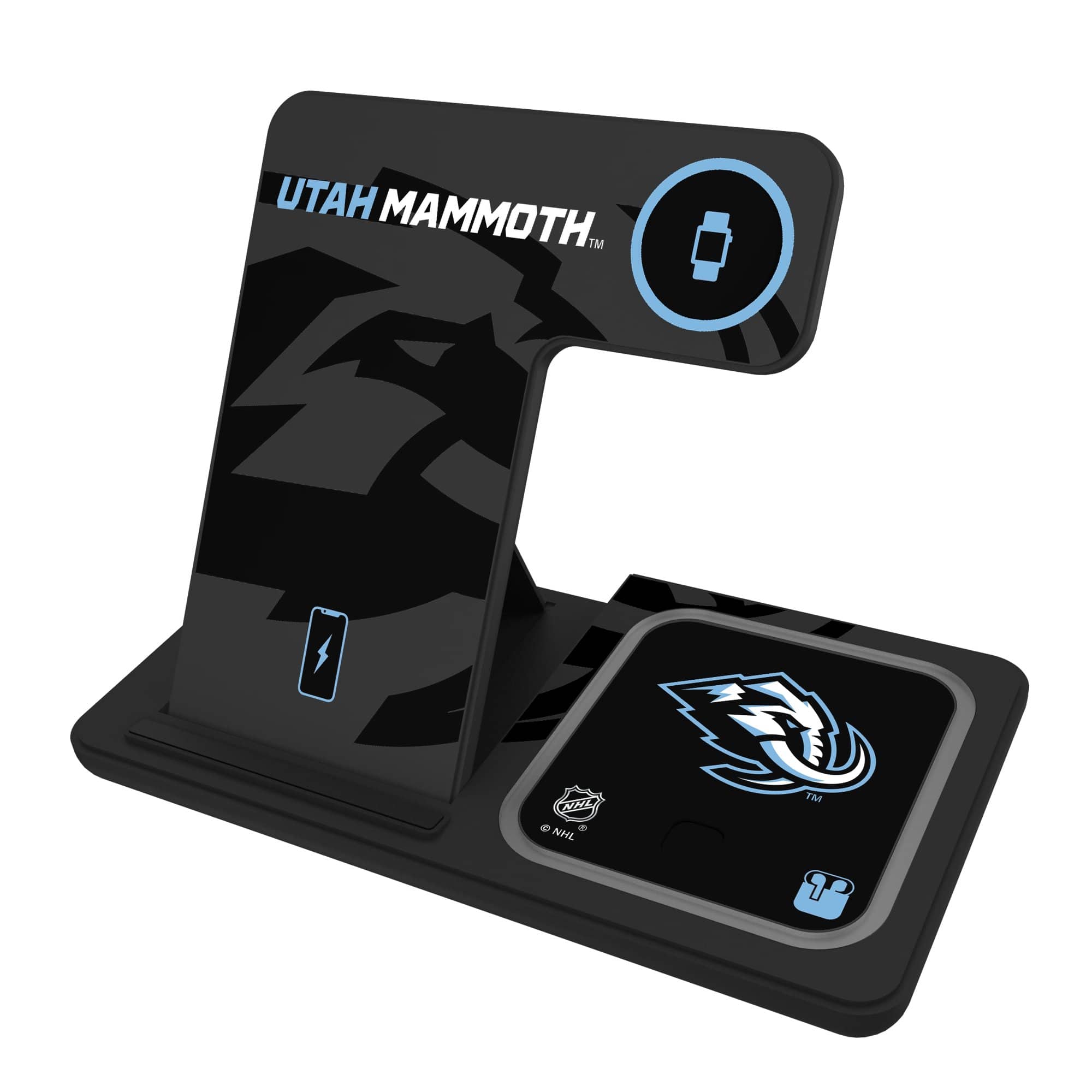 Keyscaper - Utah Mammoth Tilt 3-in-1 Charging Station - Black