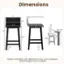Dimensions: 15" 17.5" 6.5" 15.5" 16" 30" 35"-39" 24.5" 24.5" 5.5" 6.5". Please note that color difference may occur between different lights and monitors.