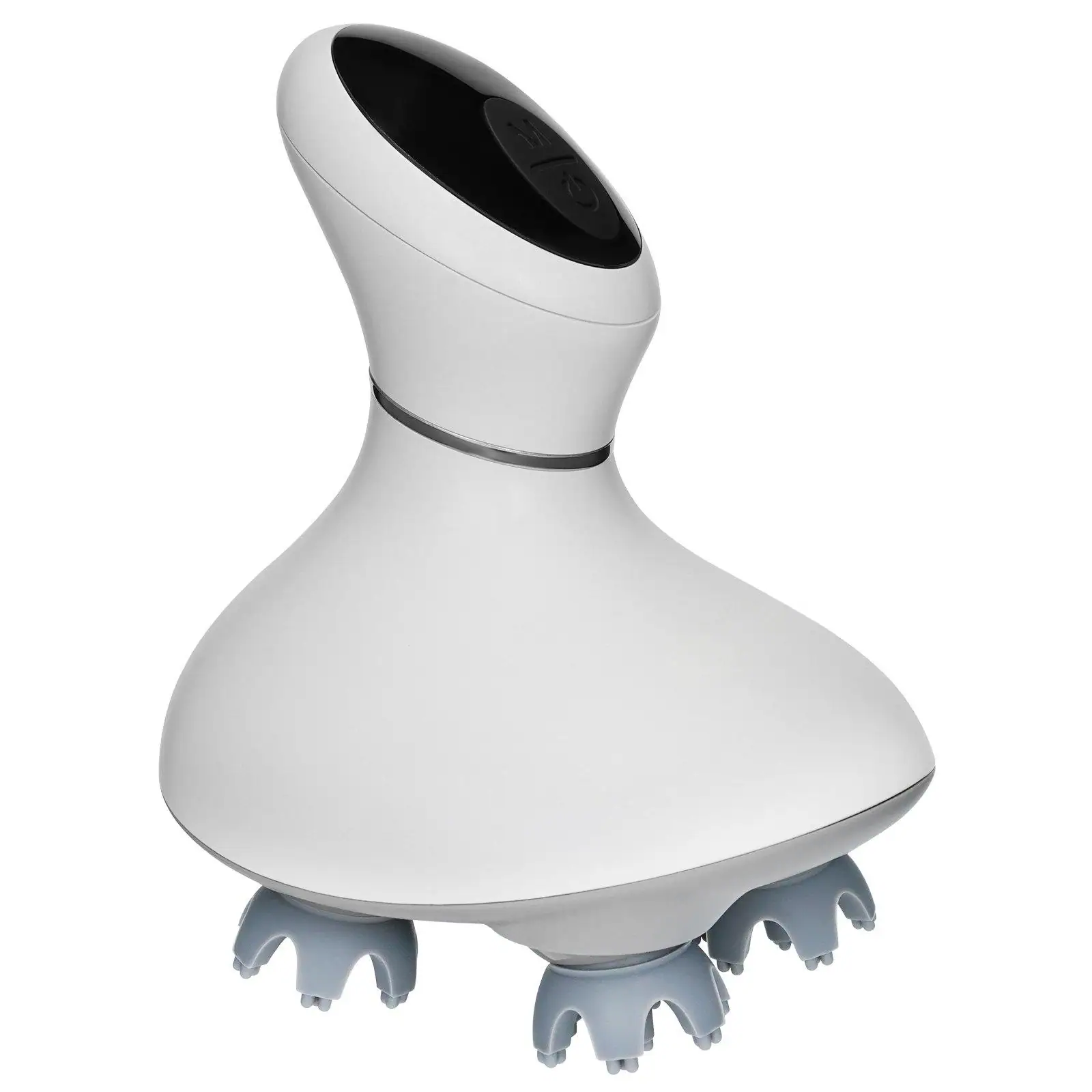 Alt View 9. Glintex - Electric Scalp Massager Portable Heated Rechargeable Waterproof Head Massager for Hair Growth and Relaxation - Elegant White.