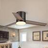 Front. Parrot Uncle - 48" Oil-rubbed Bronze Low Profile LED Ceiling Fan with Remote - Bronze.