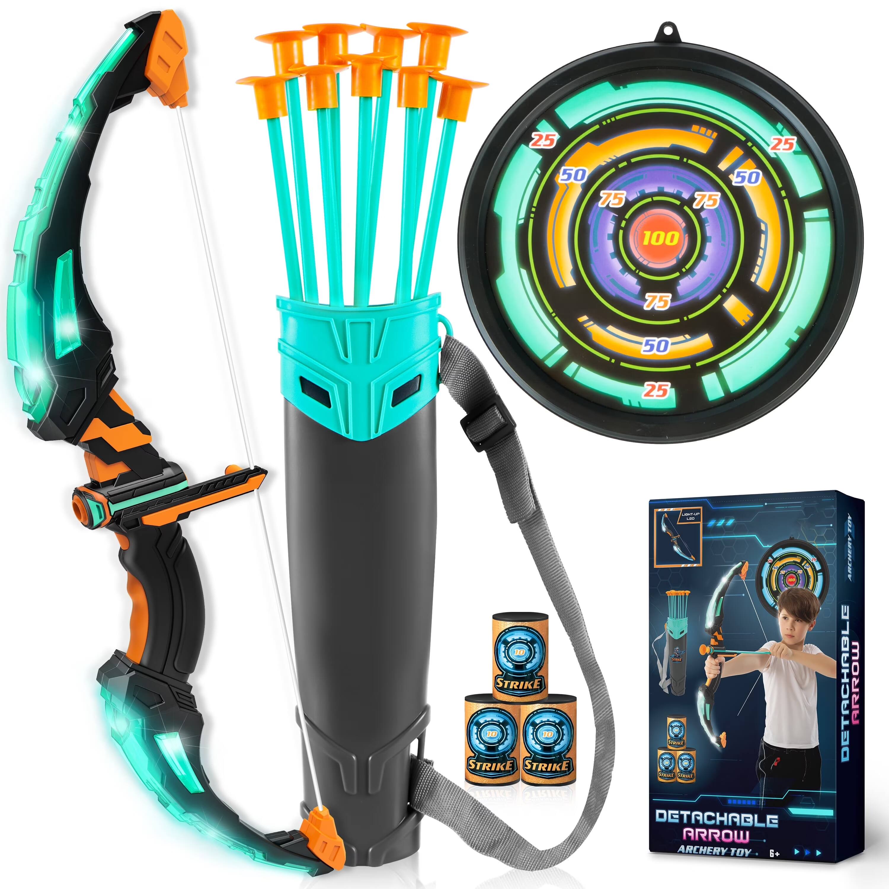 25 25 50 75 50 75 100 75 50 25 - STRIKE 10 s. STRIKE STRIKE | |  I -  I - ...... DETACHABLE ARROW ARCHERY TOY