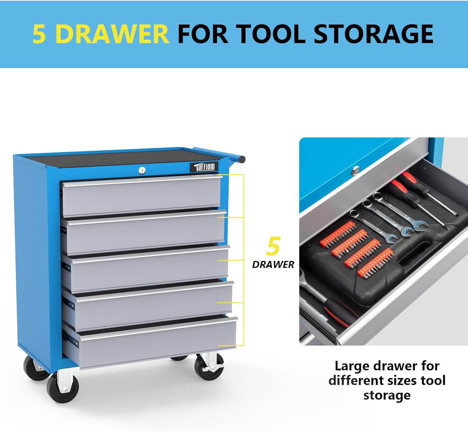 5 DRAWER FOR TOOL STORAGE

5 DRAWER

Large drawer for different sizes tool storage
