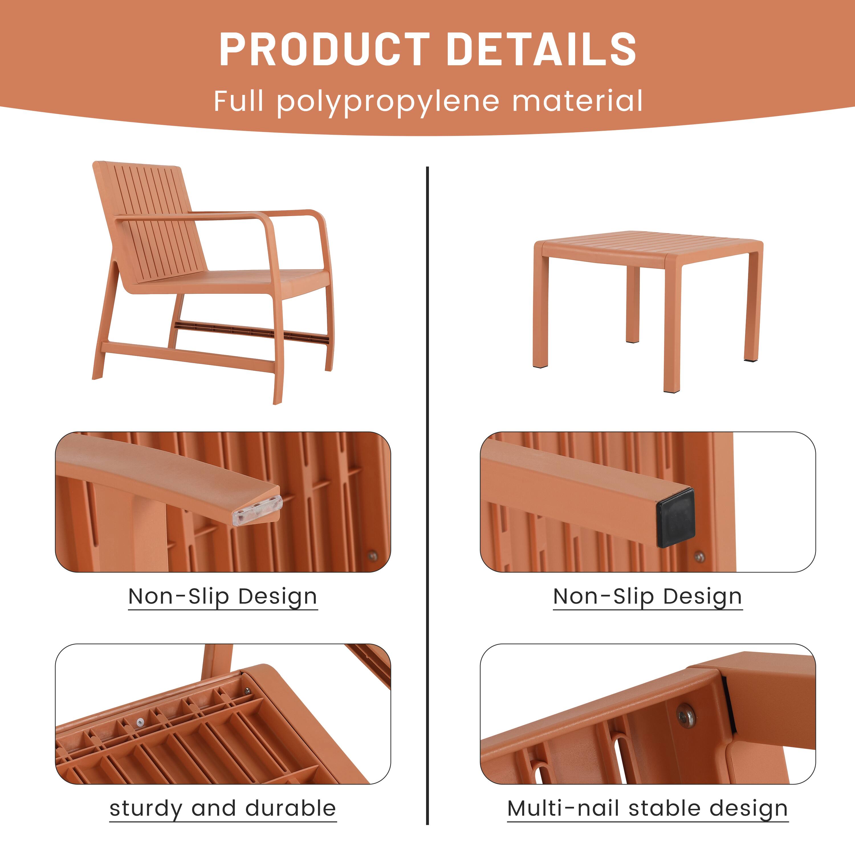 PRODUCT DETAILS  
Full polypropylene material  
Non-Slip Design  
sturdy and durable  
Multi-nail stable design