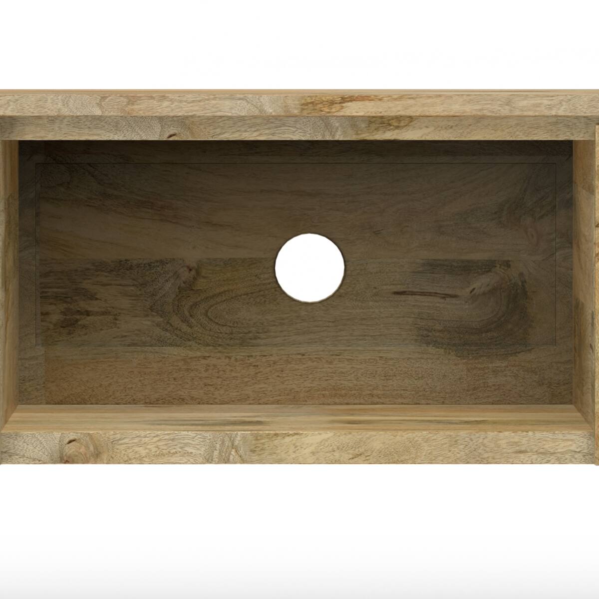 Alt View 3. Simpli Home - Lowry SOLID MANGO WOOD 72 inch TV Media Stand in Natural For TVs up to 80 inches - Natural.