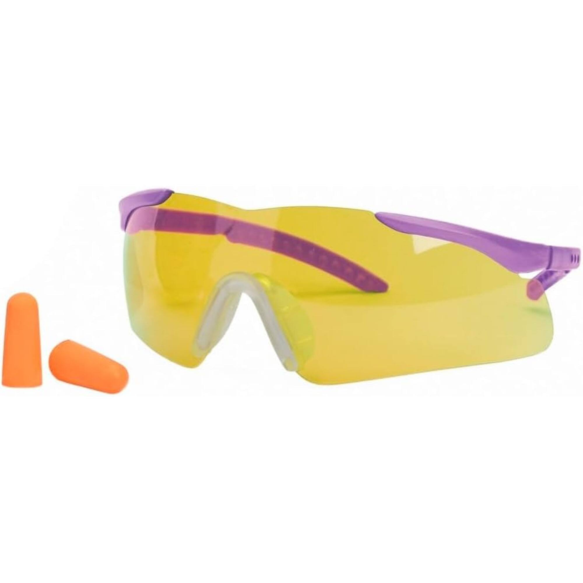 Alt View 2. Walker’s - Walker's Youth and Women Combo Kit, Passive Muffs, Sport Glasses and Foam Tips - Purple - Purple.
