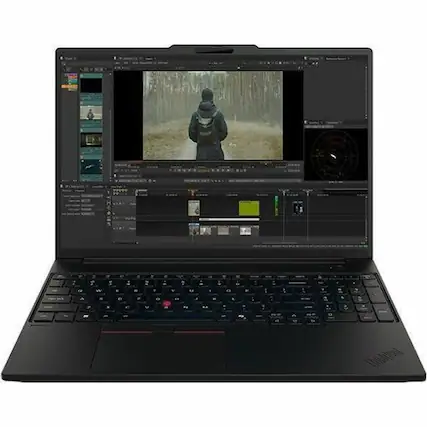 Front. Lenovo - Lenovo ThinkPad P16s Gen 5 21XE0047US 16" Copilot+ PC Mobile Workstation - WUXGA - 60 Hz - Intel Core Ultra 7 Series 3 - Black.