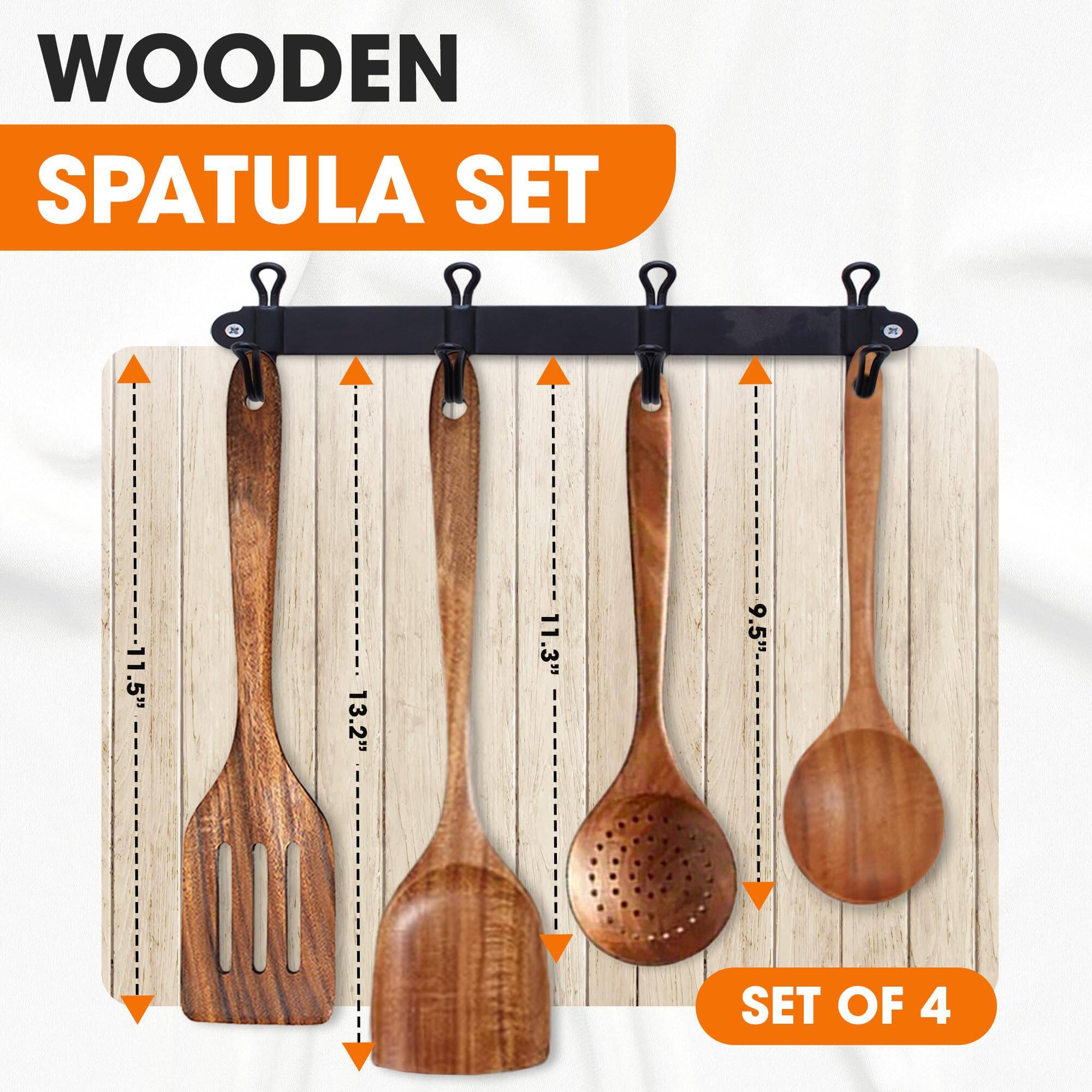 WOODEN SPATULA SET

.5"
13.2"
11.3"
9.5"

SET OF 4