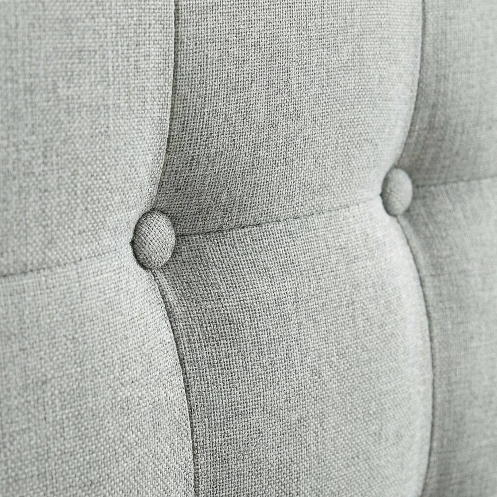 Back. FurniFact - Metal King Headboard with Sturdy Frame and Sleek Minimalist Design - Gray.