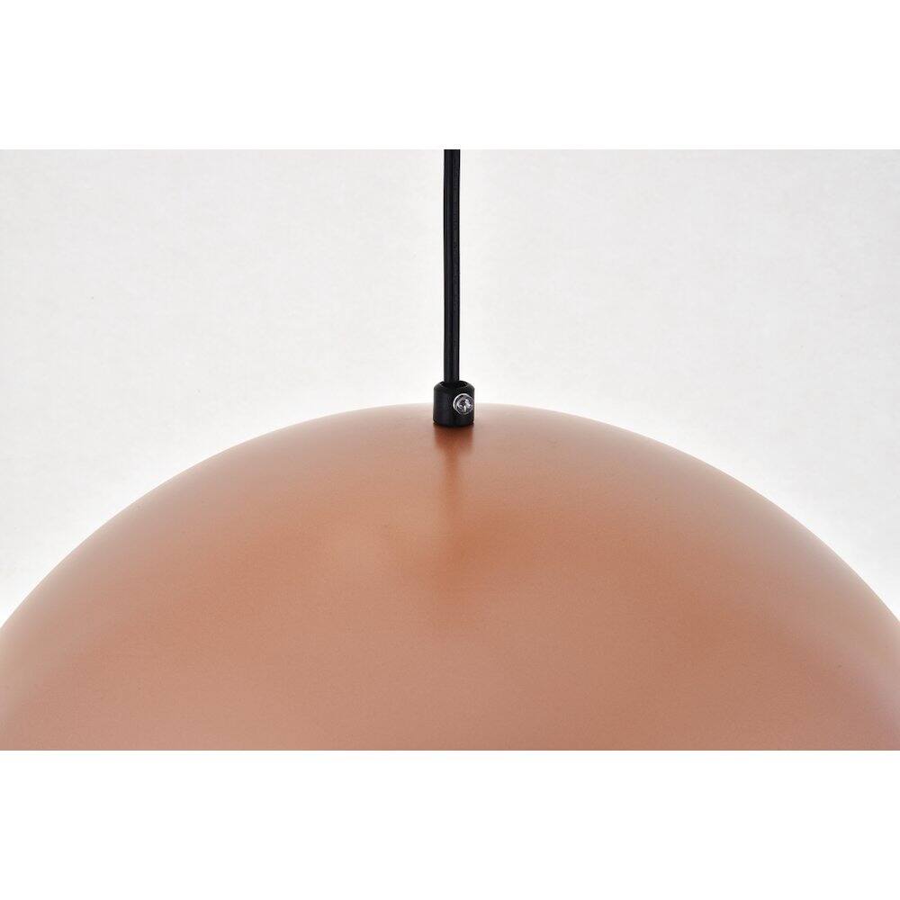 Alt View 1. Living District - Circa 1 Light Honey Gold Pendant - Honey Gold.