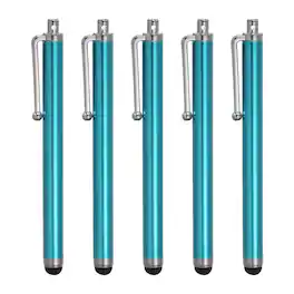 Unique Bargains - 5pcs Stylus Pens for Touch Screens Universal Capacitive High Sensitivity for Phone All Capacitive Touch Screen Device - Light Blue