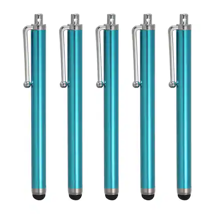 Front. Unique Bargains - 5pcs Stylus Pens for Touch Screens Universal Capacitive High Sensitivity for Phone All Capacitive Touch Screen Device - Light Blue.