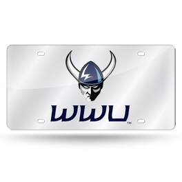 Rico Industries - Western Washington Vikings Mirrored Laser Cut License Plate Laser Tag - Multi