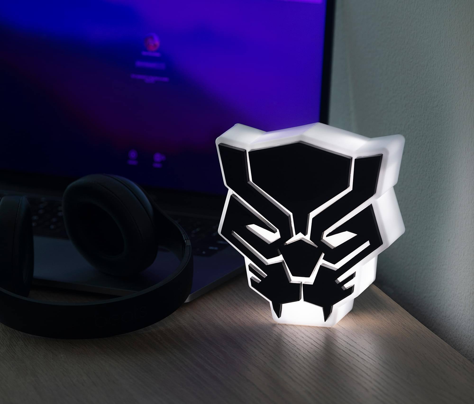 Alt View 4. Ukonic - Marvel Black Panther LED Mood Light | Black Panther Mood Light Figure | 6 Inches - Black.