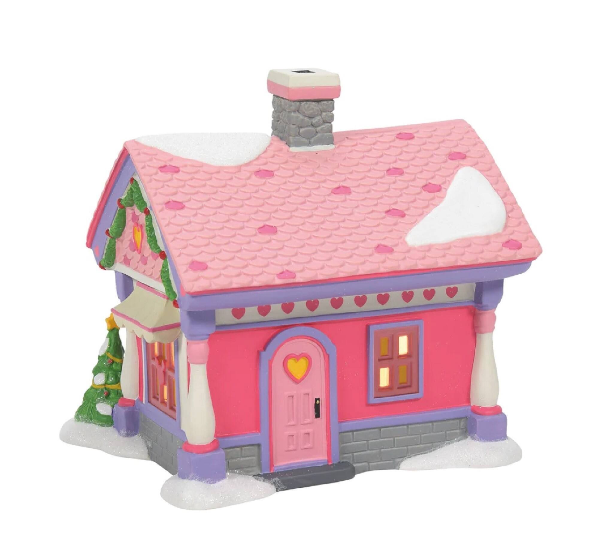 Alt View 2. Department 56 - Set of 2 Department 56 Disney Christmas Lighted Minnie's Shoe Boutique #6010494 - Pink.
