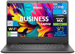 Dell - Refurbished Excellent - Vostro 3400 Laptop 14.0 HD Display (i5-1135G7, 64GB, 2TB SSD, MX330, Backlit KB, WiFi 5, Win 11 Pro) - Black