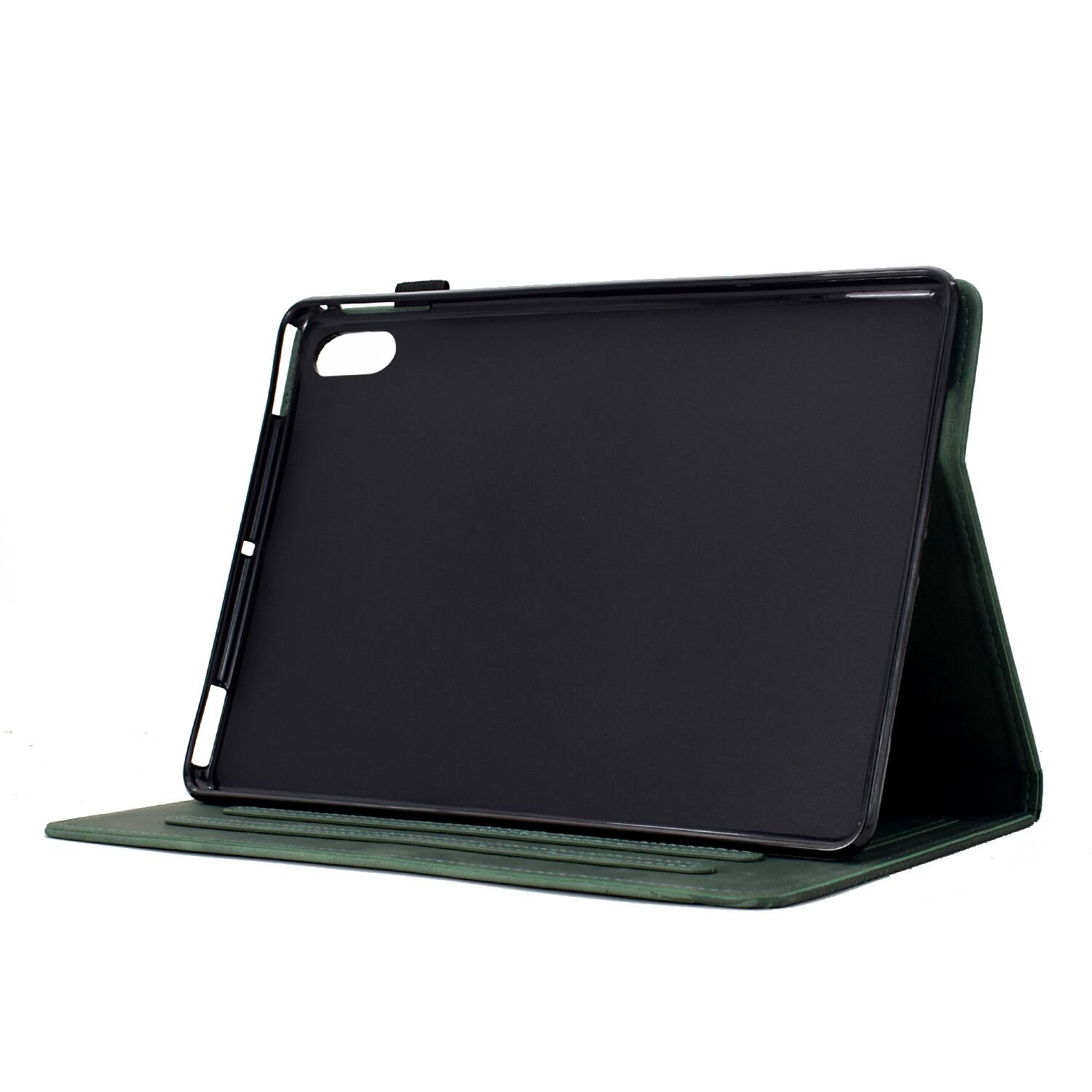 Angle. Dteck - Shockproof Folio Case for Apple iPad (10th Generation) 10.9" 2022 with Smart Sleep Wake, PU Leather Stand Wallet Cover - Green.