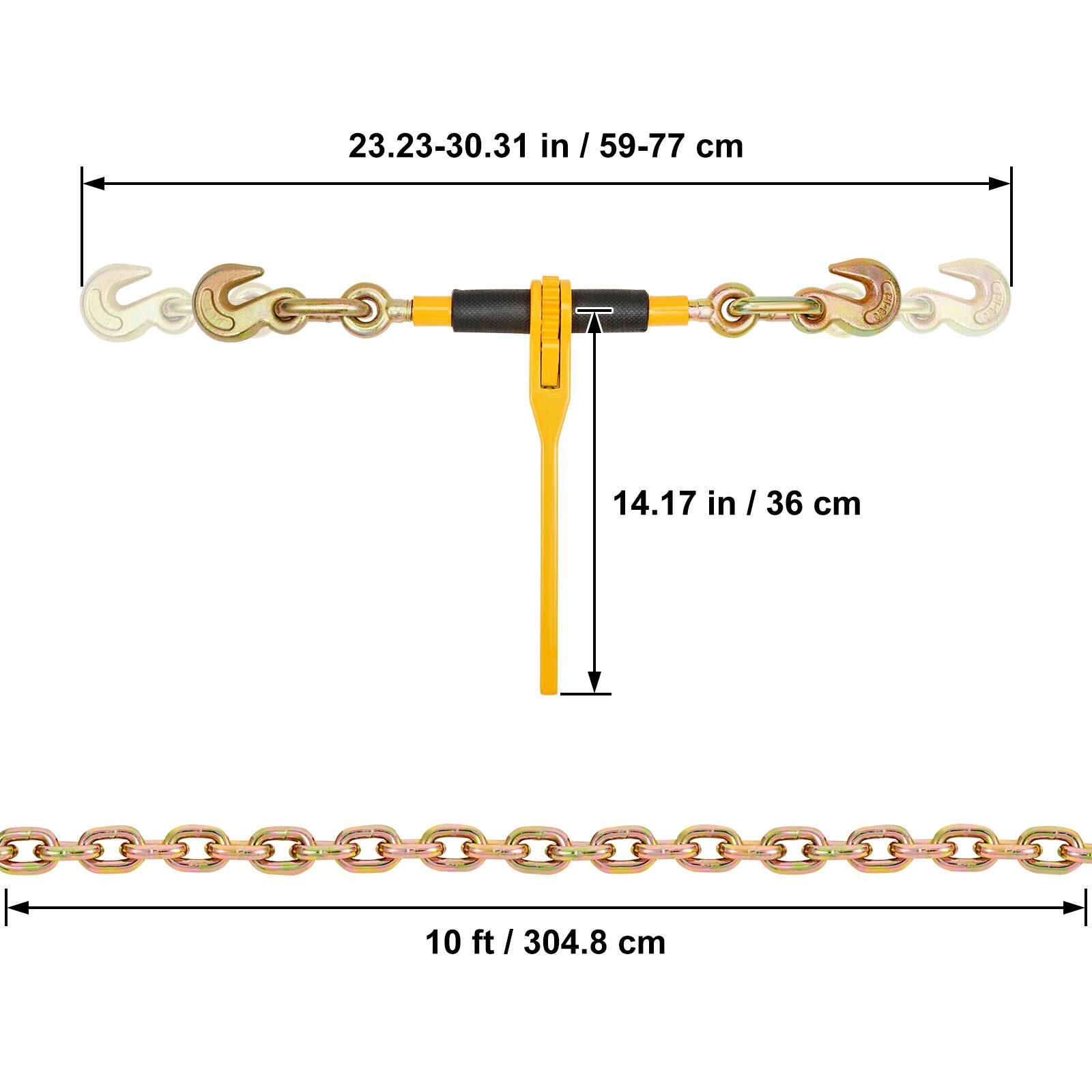 23.23-30.31 in / 59-77 cm  
14.17 in / 36 cm  
10 ft / 304.8 cm