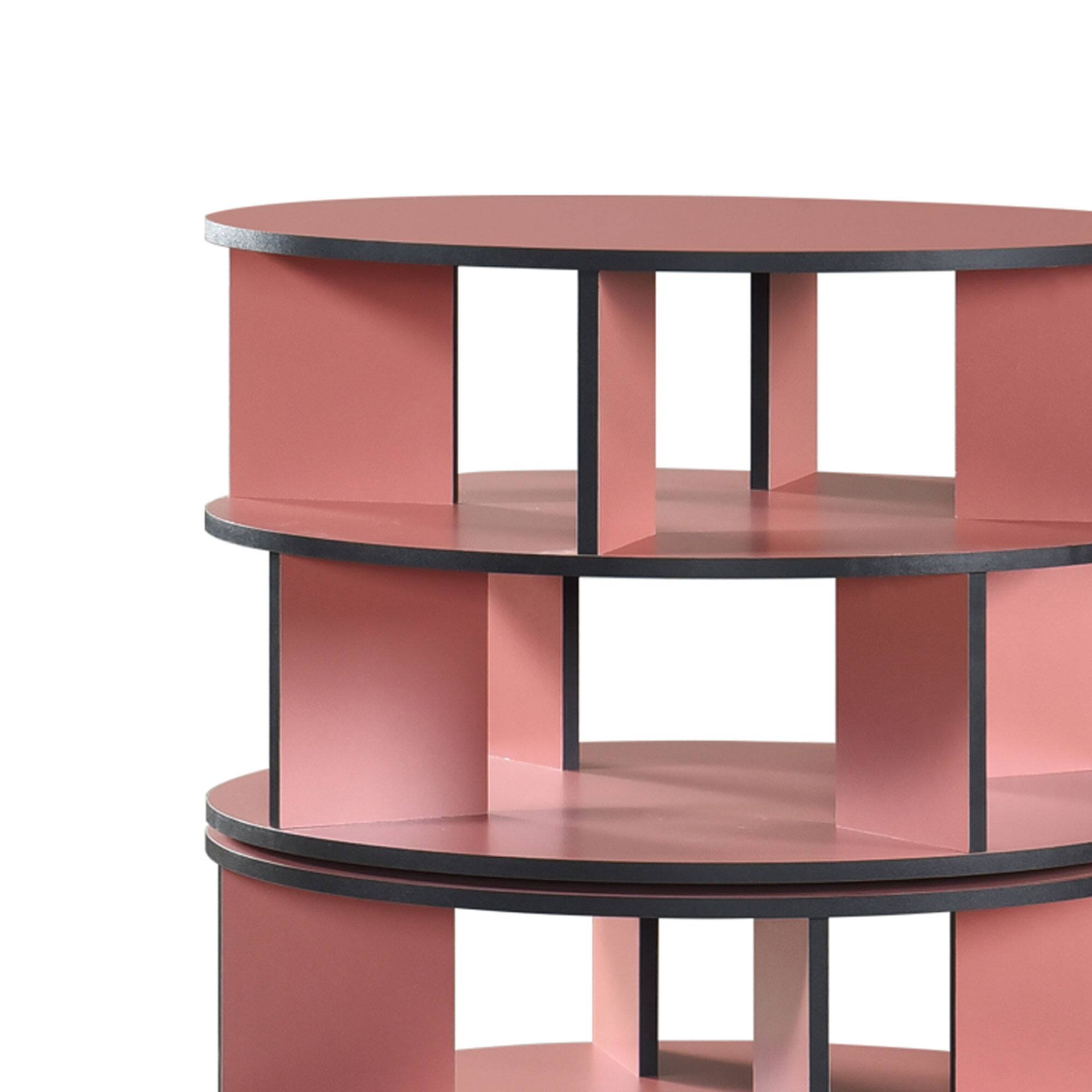 Back. Kings Brand Furniture - Kings Brand Furniture - 5-Tier Rotating Shoe Rack, 360° Revolving Lazy Susan Spinning Shoe Rack Tower Storage Organizer - Red.