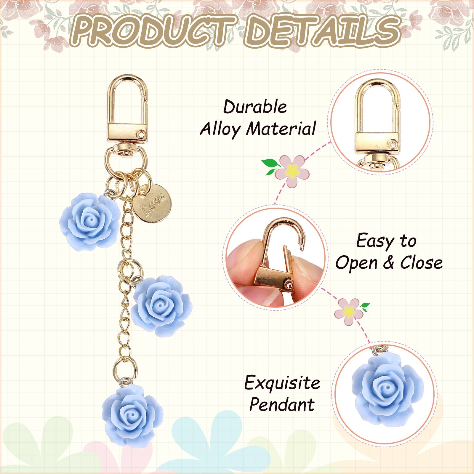 PRODUCT DETAILS

- Durable Alloy Material
- Easy to Open & Close
- Exquisite Pendant