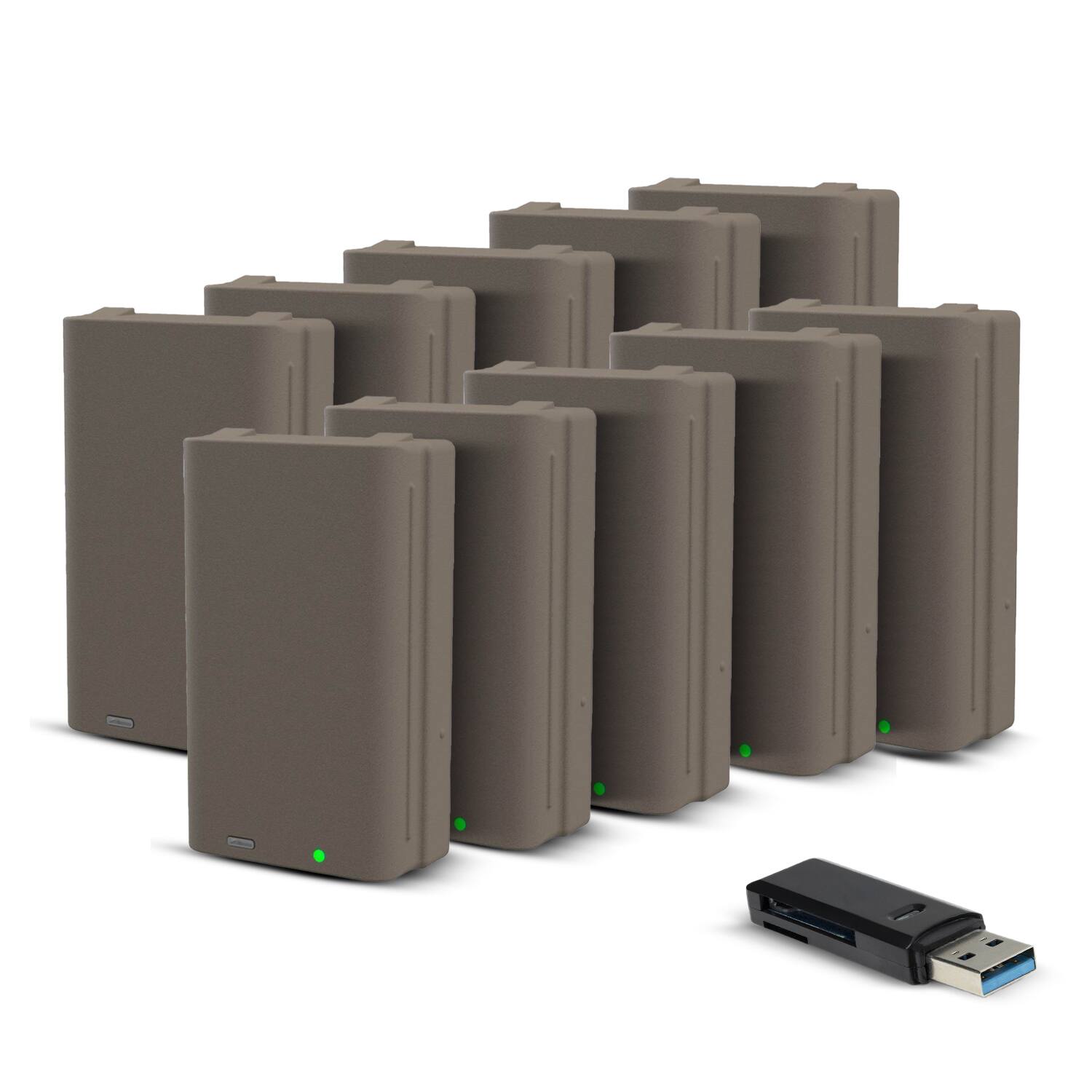 Angle. Stealth Cam - Stealth Cam FieldMax Lithium Battery Cartridge 10-Pack with Card Reader Bundle.