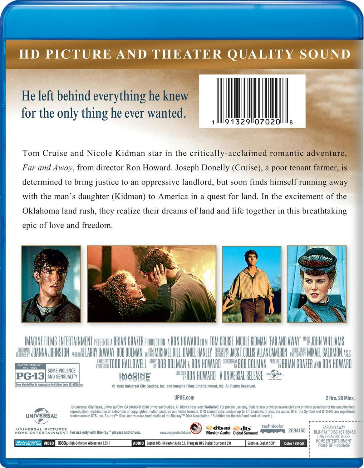 Back. Far and Away [Blu-ray].