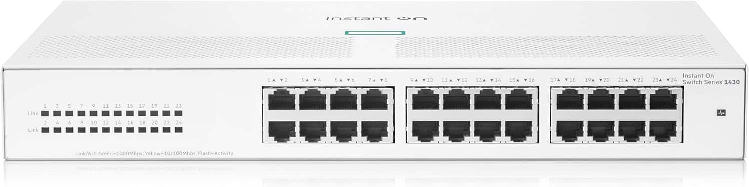 HPE Networking Instant On - Switch Series 1430 24-Port Gb Unmanaged Layer 2 Ethernet Switch R8R49A#ABA