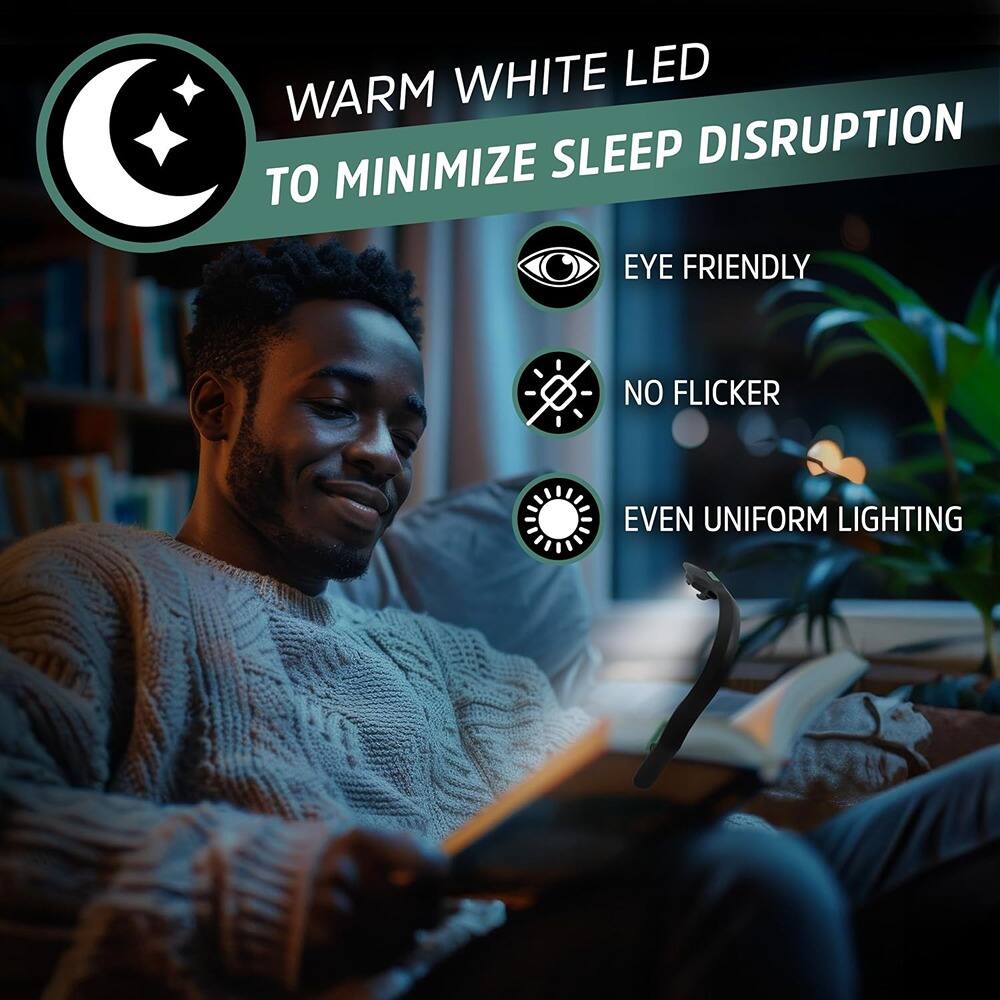 WARM WHITE LED TO MINIMIZE SLEEP DISRUPTION

- EYE FRIENDLY
- NO FLICKER
- EVEN UNIFORM LIGHTING