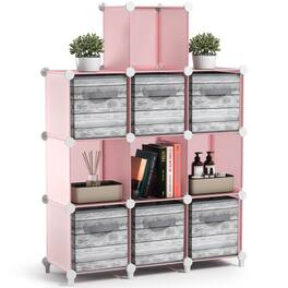 Sorbus - 10 Cube Storage Organizer –Waterproof Cubby Shelf - Closet, Toys, Books, Shoes, Décor –Bedroom, Living Room, Kids - Pink