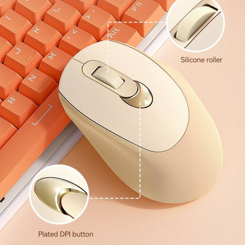 - Silicone roller
- Plated DPI button