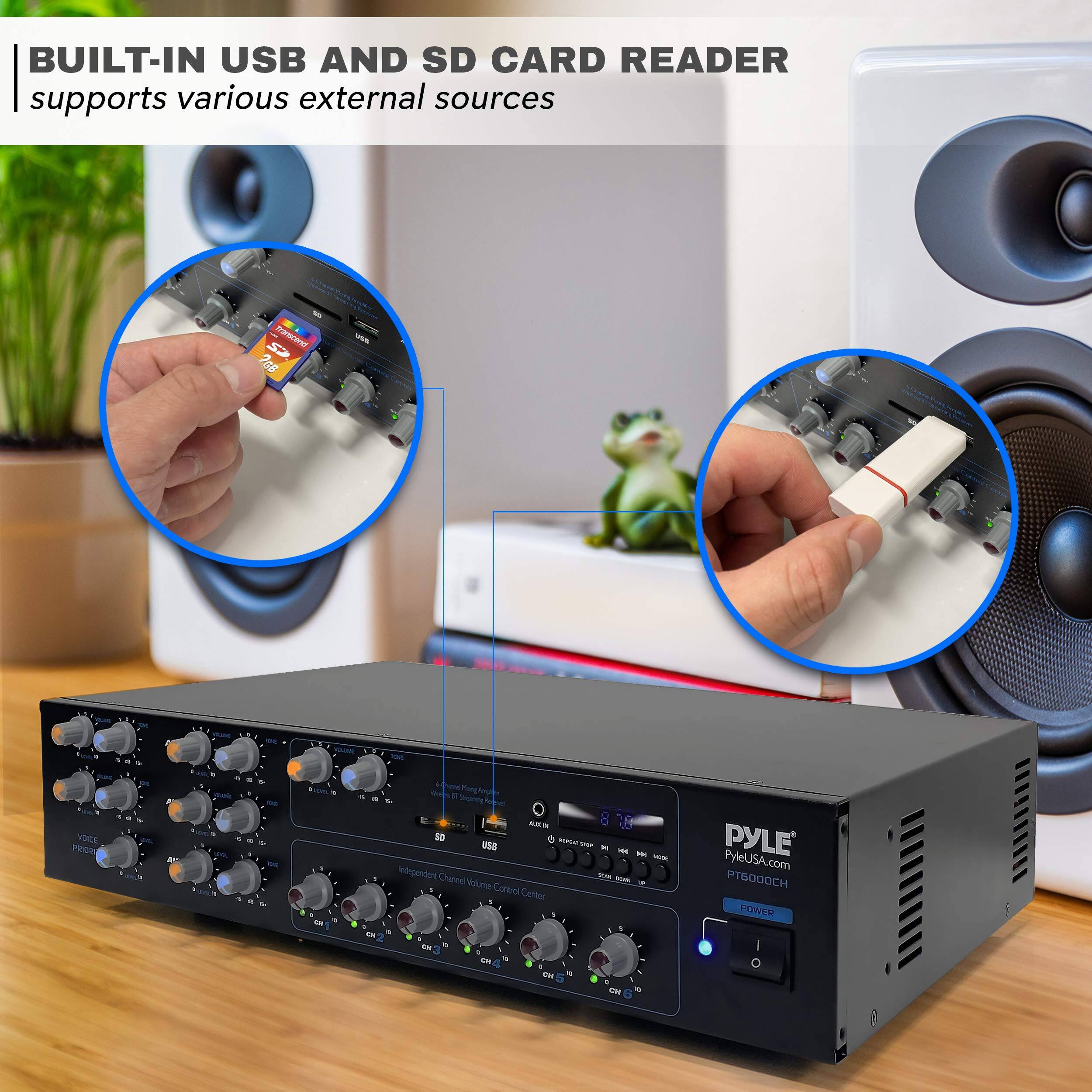 BUILT-IN USB AND SD CARD READER  
supports various external sources