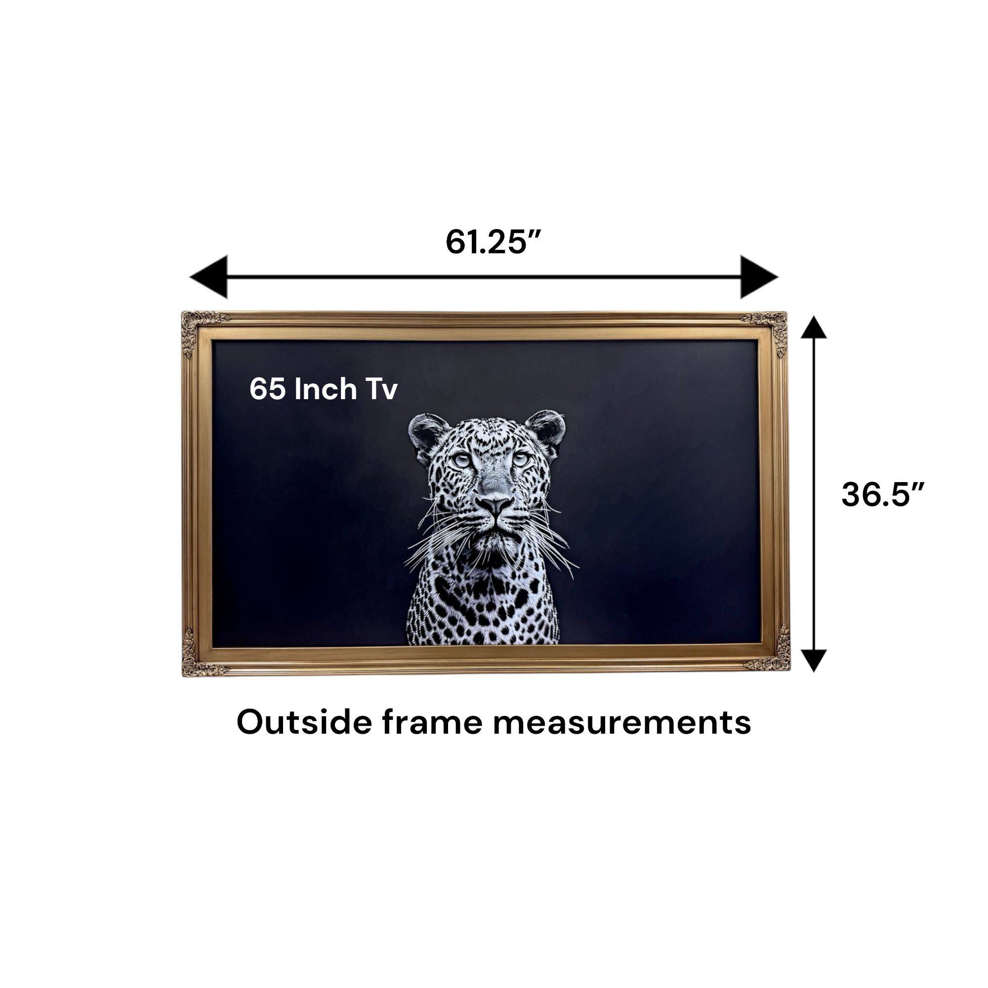 61.25" 65 Inch Tv 36.5" Outside frame measurements