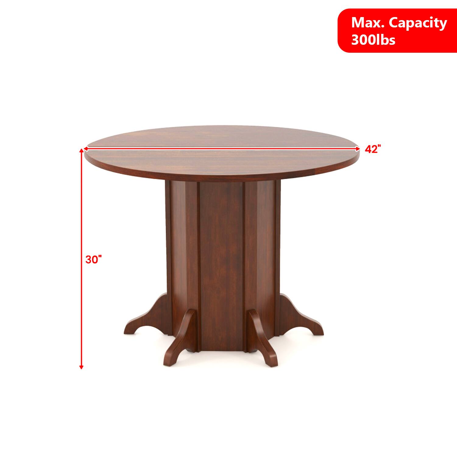 Max. Capacity 300lbs  
42"  
30"